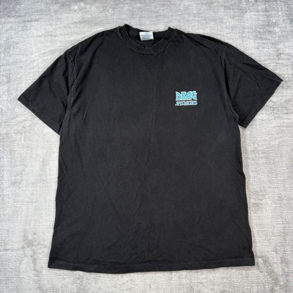 Drag Specialties Shirt Mens Large Black Vintage 90s Moto Car Parts Single Stitch